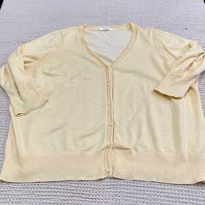 Women’s Plus Size Maurices Yellow V Neck Cardigan Sweater